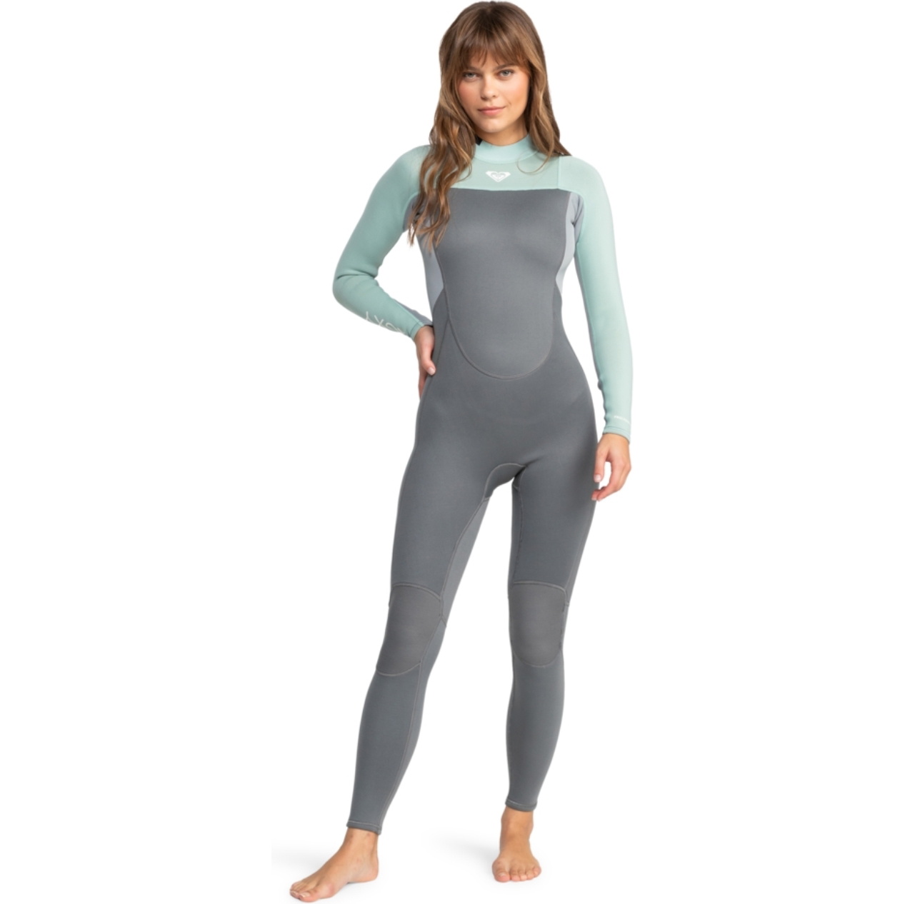Fato De Mergulho Feminino Roxy Prologue 3/2mm Back Zip 2025 ERJW103166 - Ice Green